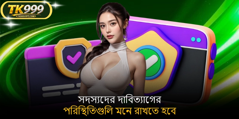 সদস্যদের দাবিত্যাগের পরিস্থিতিগুলি মনে রাখতে হবে